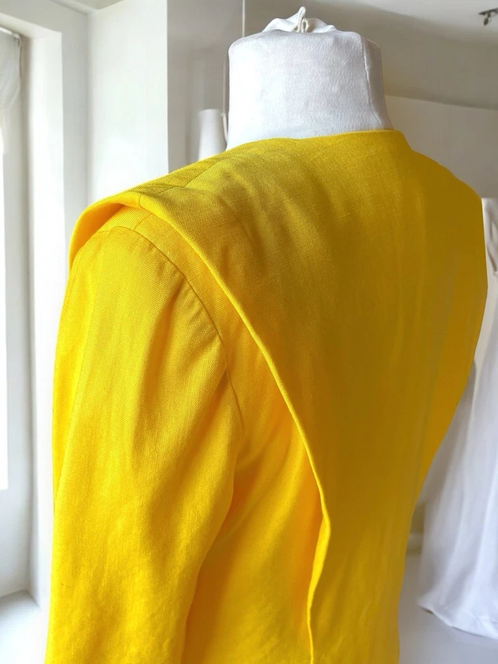 De colección años 80 G.B. Blazer Scott Mezcla de Lino Dinero Antiguo Inspirado en la Princesa Diana Talla 8 Foto 3 de 4