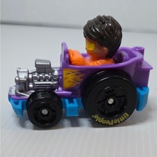 Fisher-Price Little People Wheelies Hot Rod Purple Blue Car Vehicle 2019