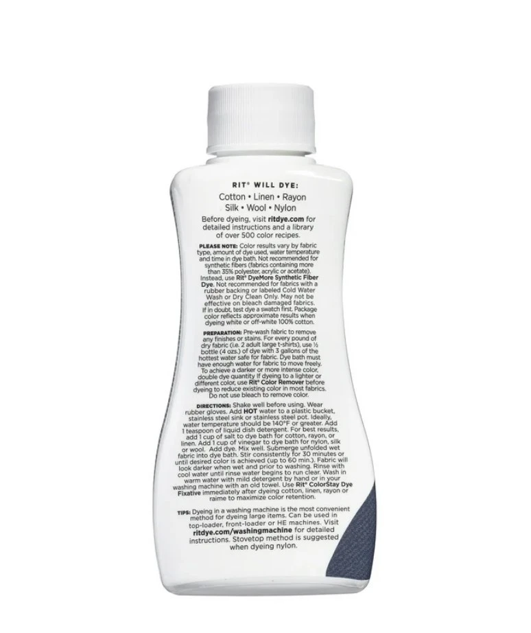 (Paquete de 2) Tinte líquido multiusos Rit, azul denim, 8 fl oz Foto 4 de 4