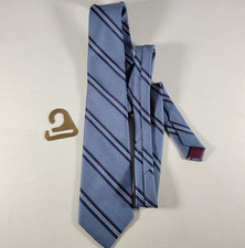 Lilly Dach  Paris Men  s Tie   Gray Blue Stripe   Vintage Classic Style 2" x 54.5