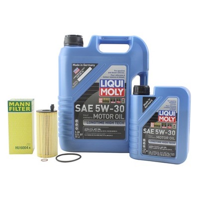 6L Liqui Moly Longtime High Tech 5W30 Mann Oil Change Kit for BMW N47D20 2.0L