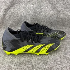 ✅Adidas Predator Accuracy INJ.3 FG Soccer Cleats Mens 7 Black Yellow Firm Ground