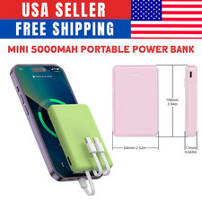 Mini 5000Mah Portable Power Bank with Built-In LED Digital Display 1 USB-A Port