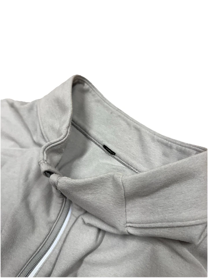 Suéter Pullover Lululemon 1/4 Cremallera Para Hombres XL Gris Plateado Rendimiento Correr Foto 3 de 4