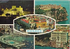 13764 Cartolina Monaco (Principato di Monaco) Multiveduta Palazzo e Costa 1968