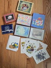 Lot Of 88 VTG Blank Note Cards Boxed Sets Caspari Lang Anita Beck Stone House