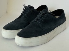 Iris & Ink Navy Suede Platform Trainers 6 EU39Quiet Luxury Athleisure Streetwear