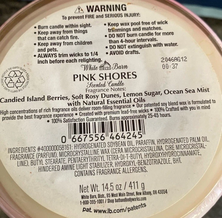 Bath & Body Works 3芯蜡烛粉色海岸1.蜡烛14.5盎司 全新 — 第 3/3 张图片