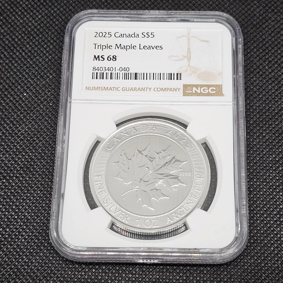【5枚組】NGC MS65・64 1968年カナダ$１・50.25.10.5C Canadian Maple Leaf NGC Grade MS 68 Silver Bullion Coins for sale