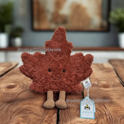Jellycat Canadian Indigo Exclusive Amuseables Maple Leaf~Brand New