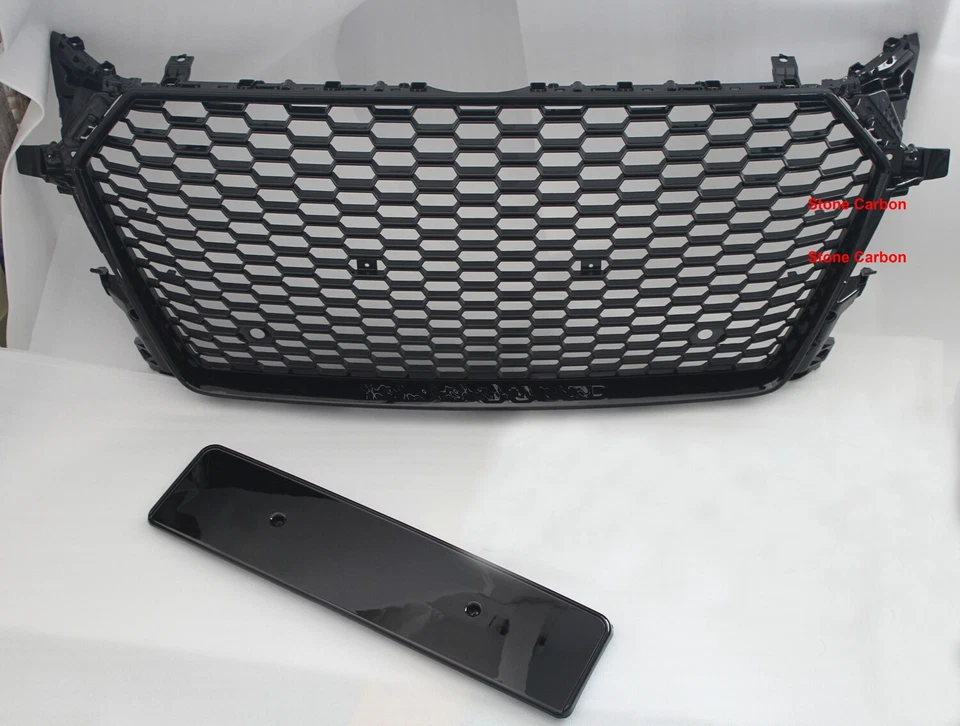 TTRS Style Honeycomb Grill Black Grille For 2015 15 2016 16 2017 17 AUDI TT - Image 2 of 3