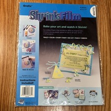 Grafix Matte Shrink Film 6 Sheet 8.5" x 11" Shrinky Dinks NEW