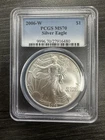 2006-W Silver Eagle  PCGS MS70 2006 Blue Label -C72