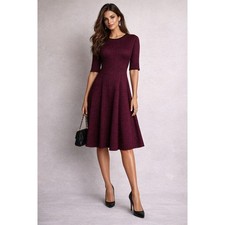 Danny Nicole Dress Womens 6 Black Pink Polka Dot Office Pinup Retro Rockabilly