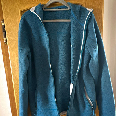 The North Face Herren Fleecejacke Kapuze Reißverschluss Logo Blau Gr. S