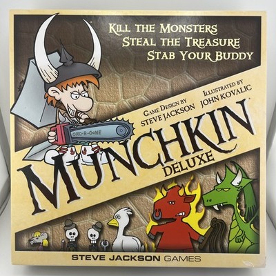 Munchkin Deluxe Card Board Game Complete Steve Jackson Games MD300