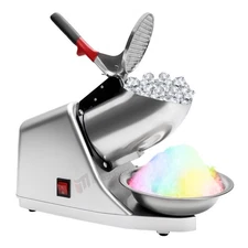 Electric Ice Crusher 286LBS/H Ice Shaver Machine 300W Snow Cone Maker Commercial