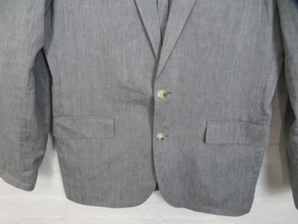 J Crew Ludlow Somelo Blazer Mens 40R Sport Coat Gray Stretch Casual Lightweight - Image 3 of 4