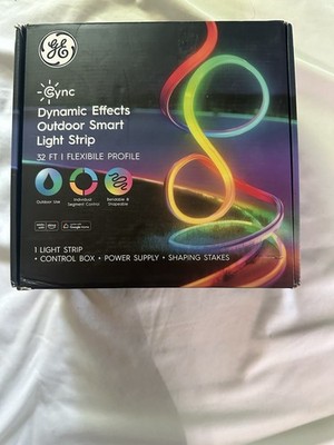 GE Cync Outdoor Smart LED Light Strip 32 ft Flexible Dimmable Color Changing