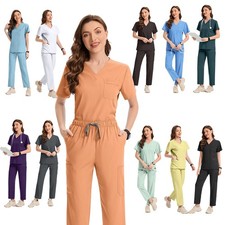 Breathable Unisex Medical Scrubs: Doctor/Nurse Comfortable Uniform Set