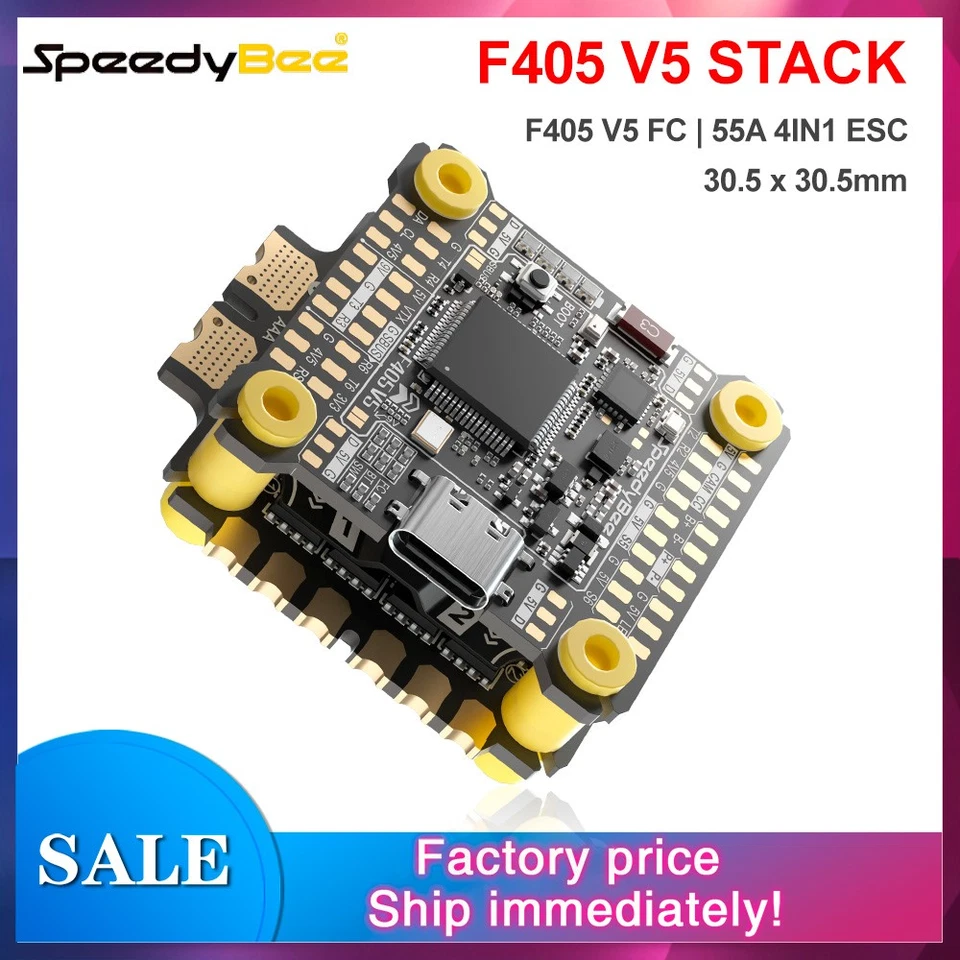 SpeedyBee F405 V5 Stack F405 V5 FC 55A ESC 4in1 3-6S For RC FPV Racing Drone - Image 2 of 4