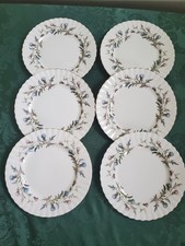 Royal Albert Brigadoon Set Of 6 Salad Plates, 8" Diameter.