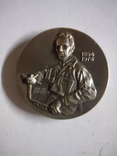 NORMAN ROCKWELL BRONZE MEDAL 1894-1978 OFFICIAL SEAL
