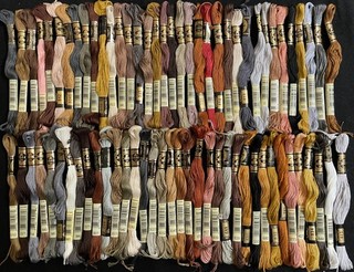 70x Needlepoint/Embroidery DMC 6 ply Floss cotton browns grays WA202
