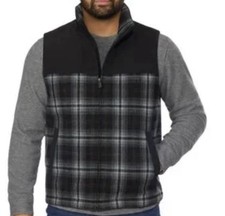NEW Men  s Pendleton Wool Blend Zip Vest Medium B