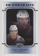 2019-20 Upper Deck UD Portraits Rookies Platinum Blue 15/25 Vitalii Abramov a3q