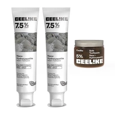 CEELIKE 7.5% nHAP Toothpaste & 5% Solid Toothpaste - 2 x 4.23 oz + 62 Tablets