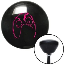 Pink Angry Meme Black Retro Shift Knob w/ M16x1.5 Insert Shifter Auto Manual