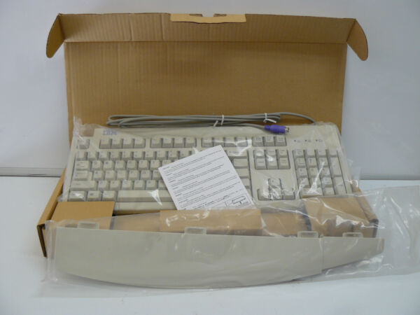 IBM KB-9910 FRU P/N Beige 37L2514 PS/2 Desktop Keyboard With Arm Rest IBM KB-9910 FRU P/N Beige 37L2514 PS/2 Desktop Keyboard With Arm Rest