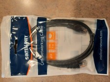  3 pack Intellinet Cat6 UTP Network Patch Cable, 3 ft 1.0 m , Black