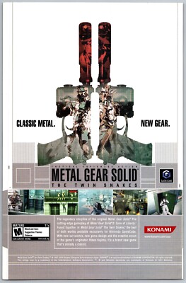 Metal Gear Solid Twin Snakes Print Ad Game Poster Art PROMO