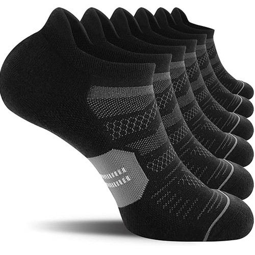6Pairs Men's Running Ankle Socks with Cushion Low Cut Athletic Tab light Socks - Picture 13 of 24