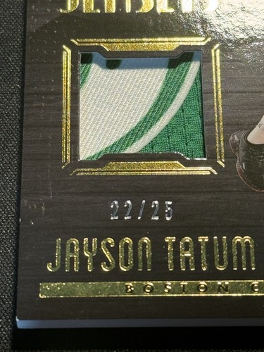2017-18 Noir Jayson Tatum New Wave Jerseys Player-Worn Patch Rookie RC /25 - Picture 3 of 3