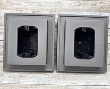 MA MountMaster Electrical Block Centered Outlet Box 2 Pack- 7" x 8" Color: Grey