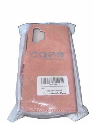 Case Wallet Leather Flip Cover Case For Samsung A13 Smartphone Pink New