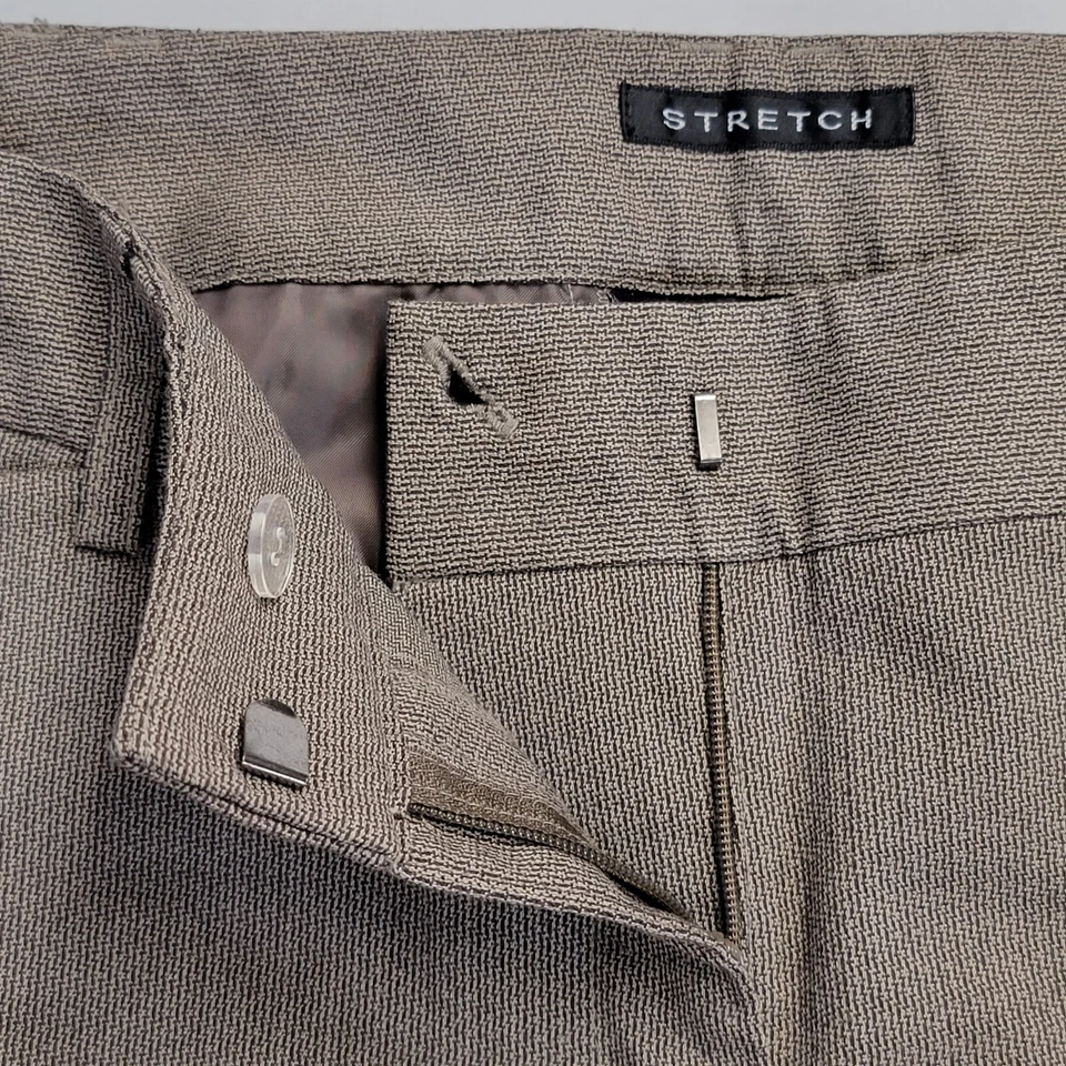 Axcess женщин эластичной загрузки платье брюки размер 10 греческий ключ коричневый офис карьера - Изображение 3 из 4