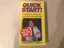 Carlton H. Sheets: Quick Start! (VHS, 1998) Real Estate Instructional