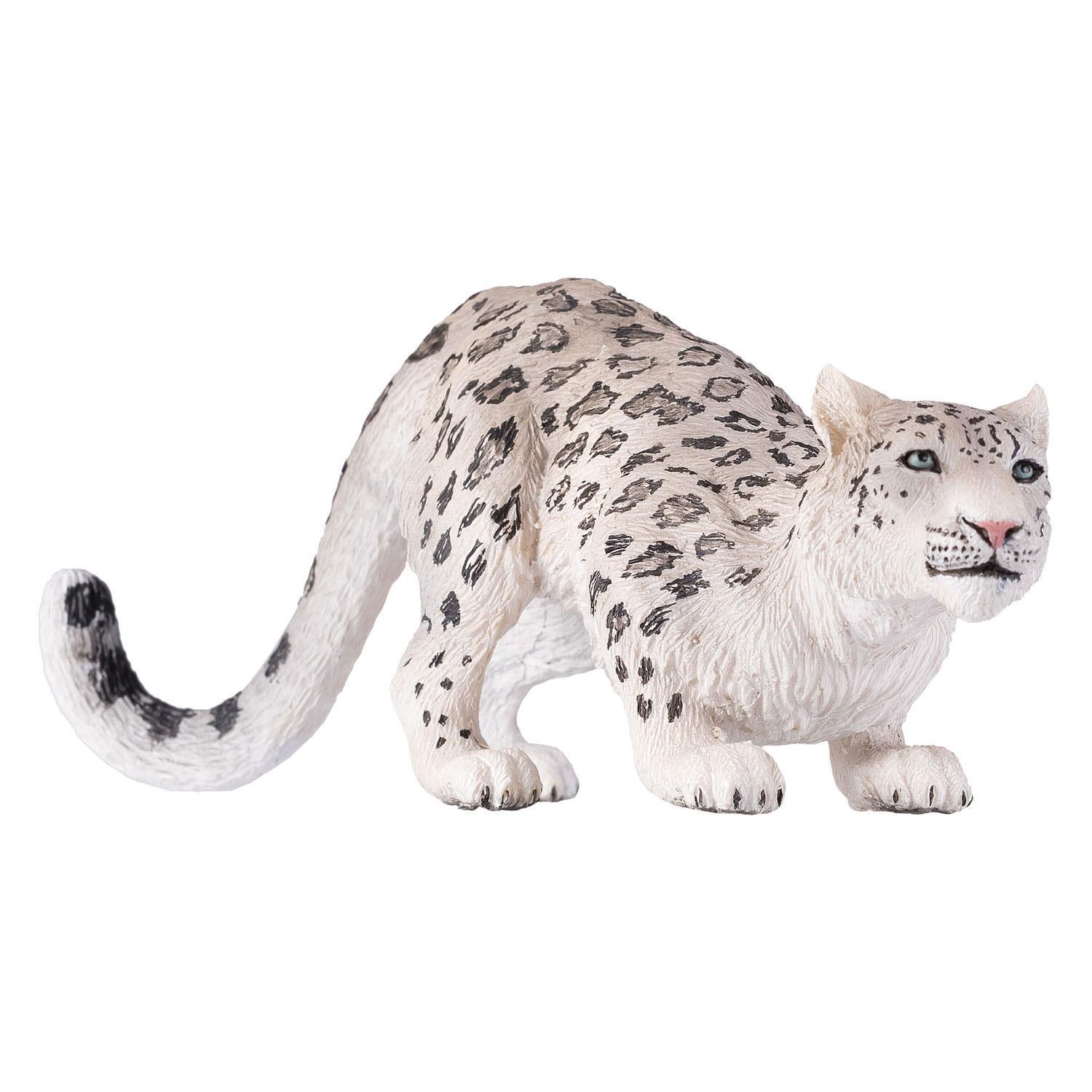 Snow Leopard Wildlife Toy Figure 15 cm Length Approx Mojo Fun 387243