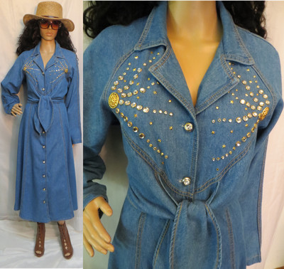 denim bling dress