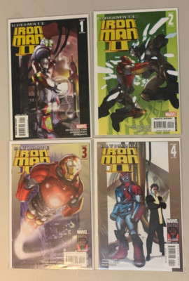 ULTIMATE IRON MAN II #1 #2 #3 #4 NM COMIC RUN LOT - MARVEL 2008