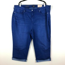 NYDJ Capri Jeans Womens Size 24W Blue Marilyn Straight LiftxTuck