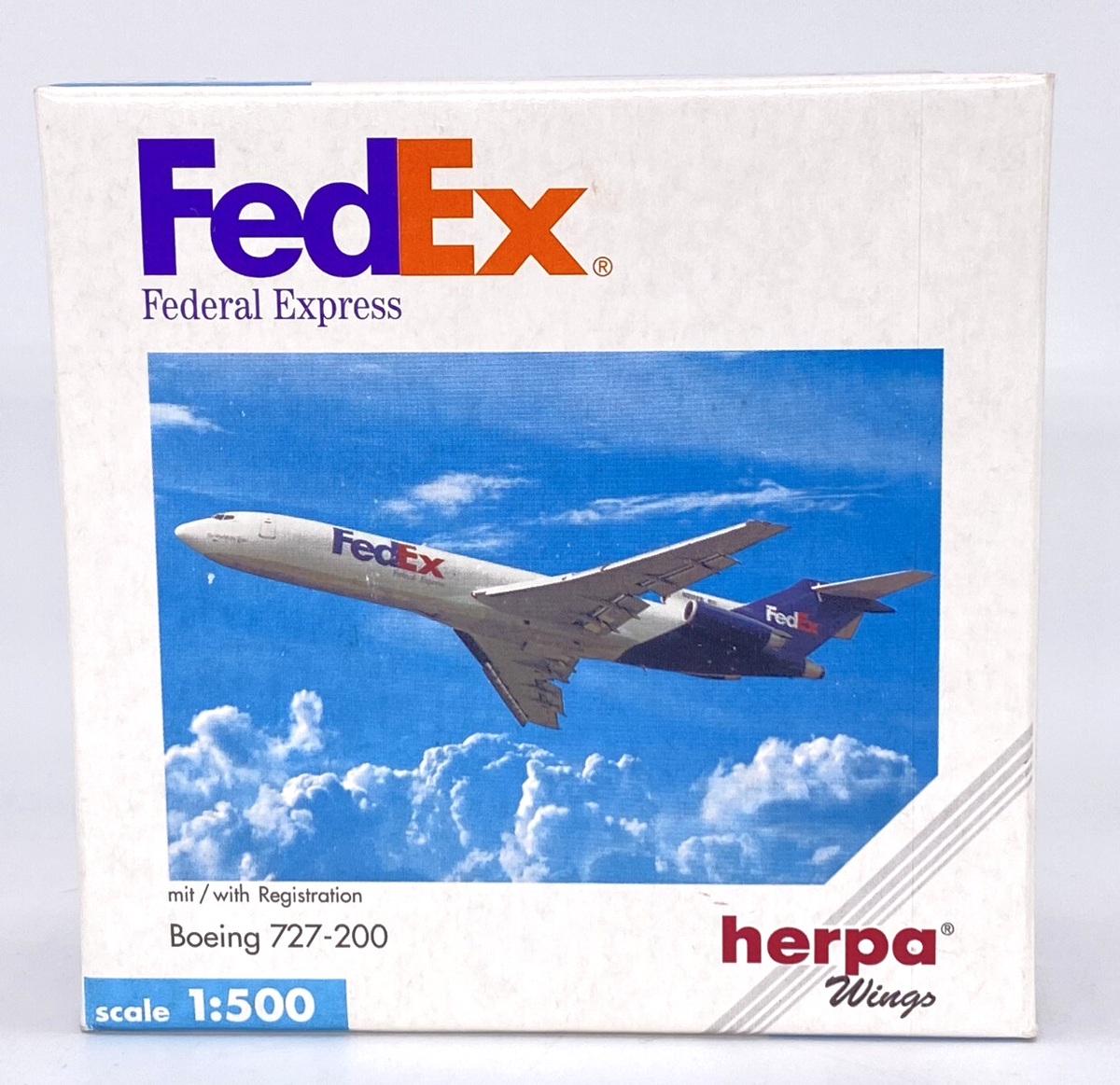 Herpa Wings 503099 - FedEx Federal Express Boeing 727-200 - 1:500