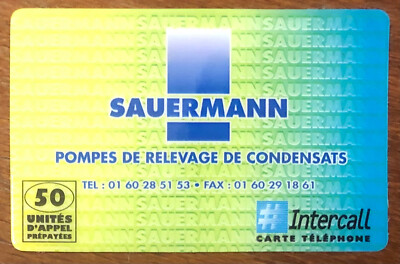 SAUERMANN INTERCALL PREPAID CARD PREPAID TELECARD CALLING PHONE CARD