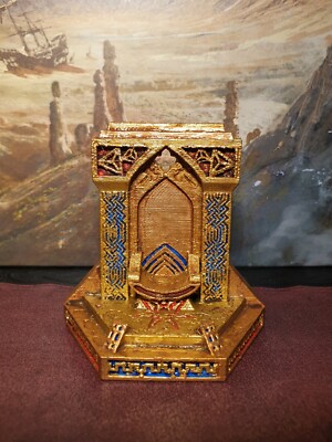 Einzigartige maßgeschneiderte D&D Miniatur - Zwergenkönig / Azteken Thron 