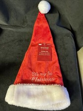 Baby's First Christmas Santa Hat, Red  White Fleece, NWT