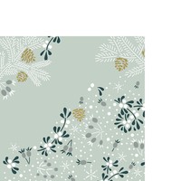 20 Kleine Cocktailservietten Frosty Floral Frostige Symbole Eis Deko 24X24Cm